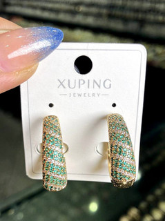 گوشواره مجلسی اعلا فول نگین ژوپینگ اورجینال